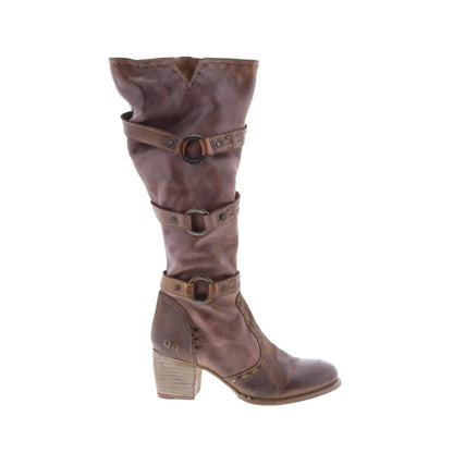 Bed Stu Decree F322012 Womens Brown Leather Zipper Knee High Boots