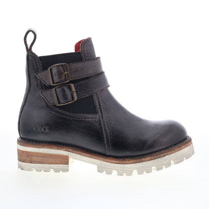Bed Stu Ginger F393019 Womens Black Leather Hook & Loop Casual Dress Boots
