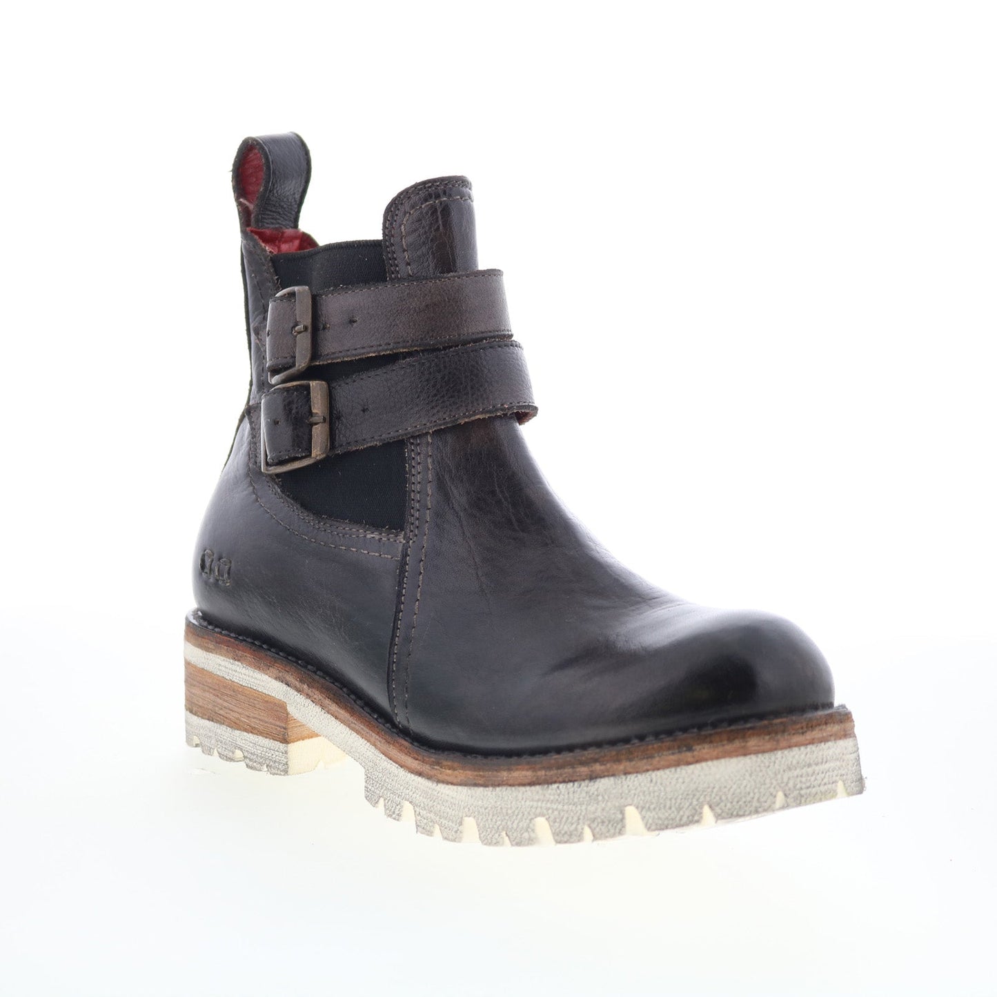 Bed Stu Ginger F393019 Womens Black Leather Hook & Loop Casual Dress Boots