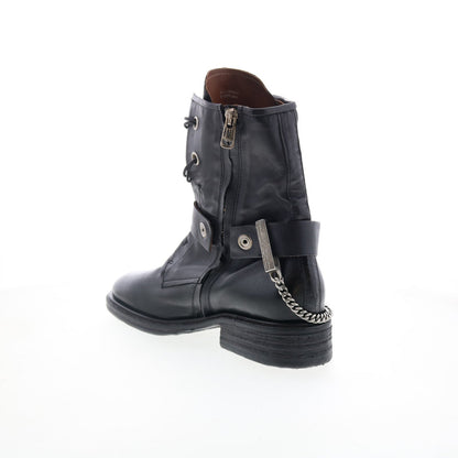A.S. 98 Faust Womens Black Leather Zipper Casual Dress Boots