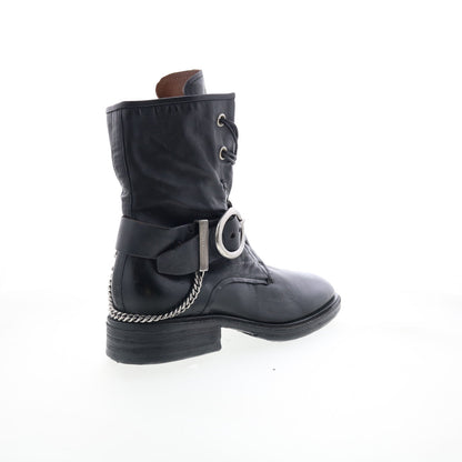 A.S. 98 Faust Womens Black Leather Zipper Casual Dress Boots