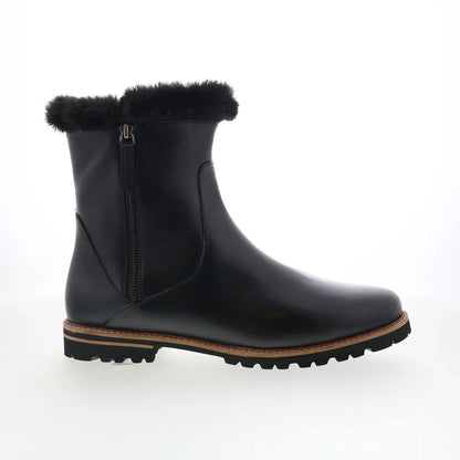 Trotters Forever T2362-001 Womens Black Leather Zipper Casual Dress Boots