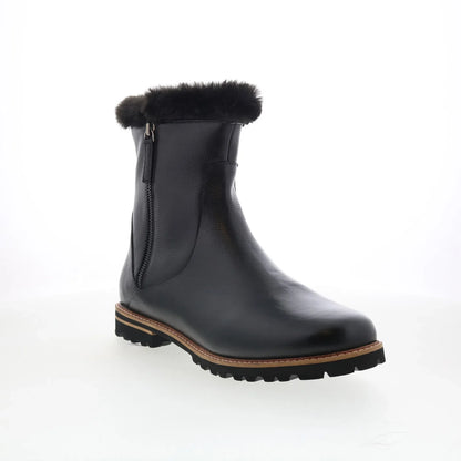 Trotters Forever T2362-001 Womens Black Leather Zipper Casual Dress Boots
