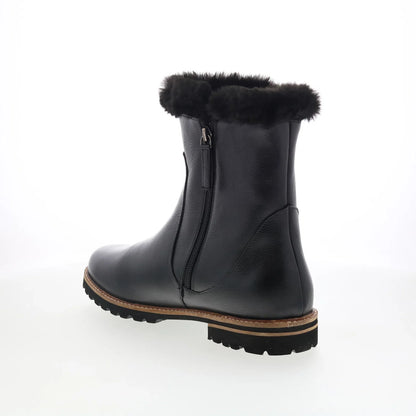 Trotters Forever T2362-001 Womens Black Leather Zipper Casual Dress Boots