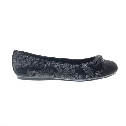 Easy Spirit Gail 2 Martha Stewart Womens Black Wide Ballet Flats Shoes