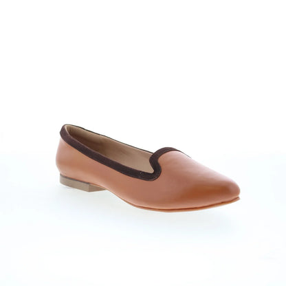 Trotters Hannah T2270-215 Womens Brown Leather Slip On Loafer Flats Shoes
