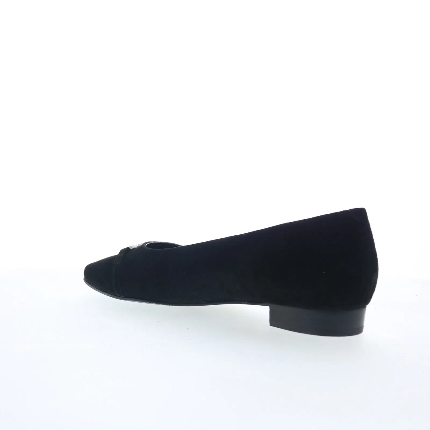 Trotters Harmony T2250-003 Womens Black Nubuck Slip On Ballet Flats Shoes