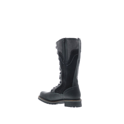 Bos. & Co. Harrison Womens Black Leather Lace Up Casual Dress Boots