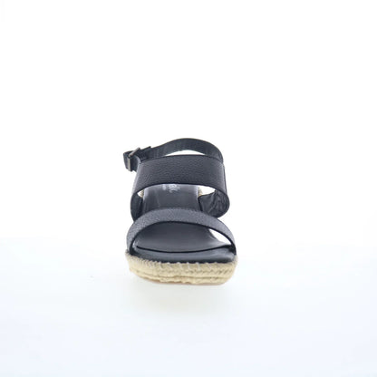 Softwalk Hartley S2309-001 Womens Black Leather Wedges Sandals Shoes