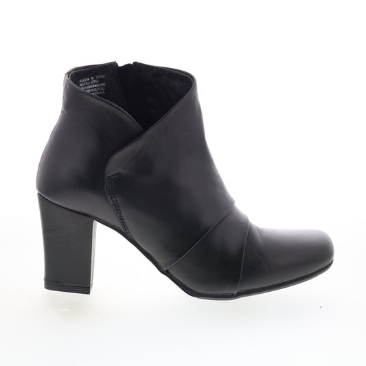 Miz Mooz Haydin Womens Black Leather Zipper Ankle & Booties Boots