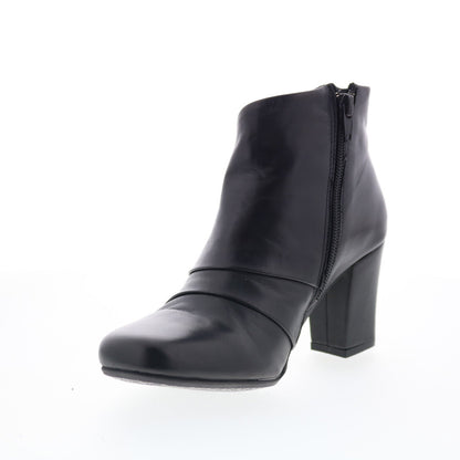 Miz Mooz Haydin Womens Black Leather Zipper Ankle & Booties Boots