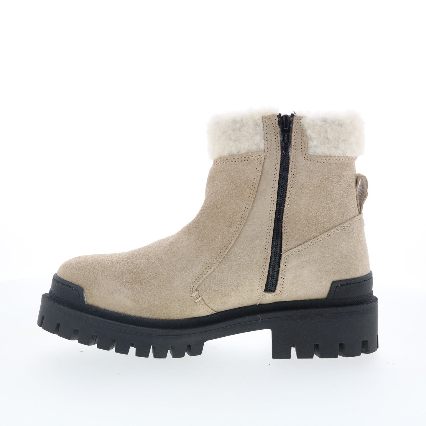 Miz Mooz Hessy Womens Beige Suede Zipper Casual Dress Boots