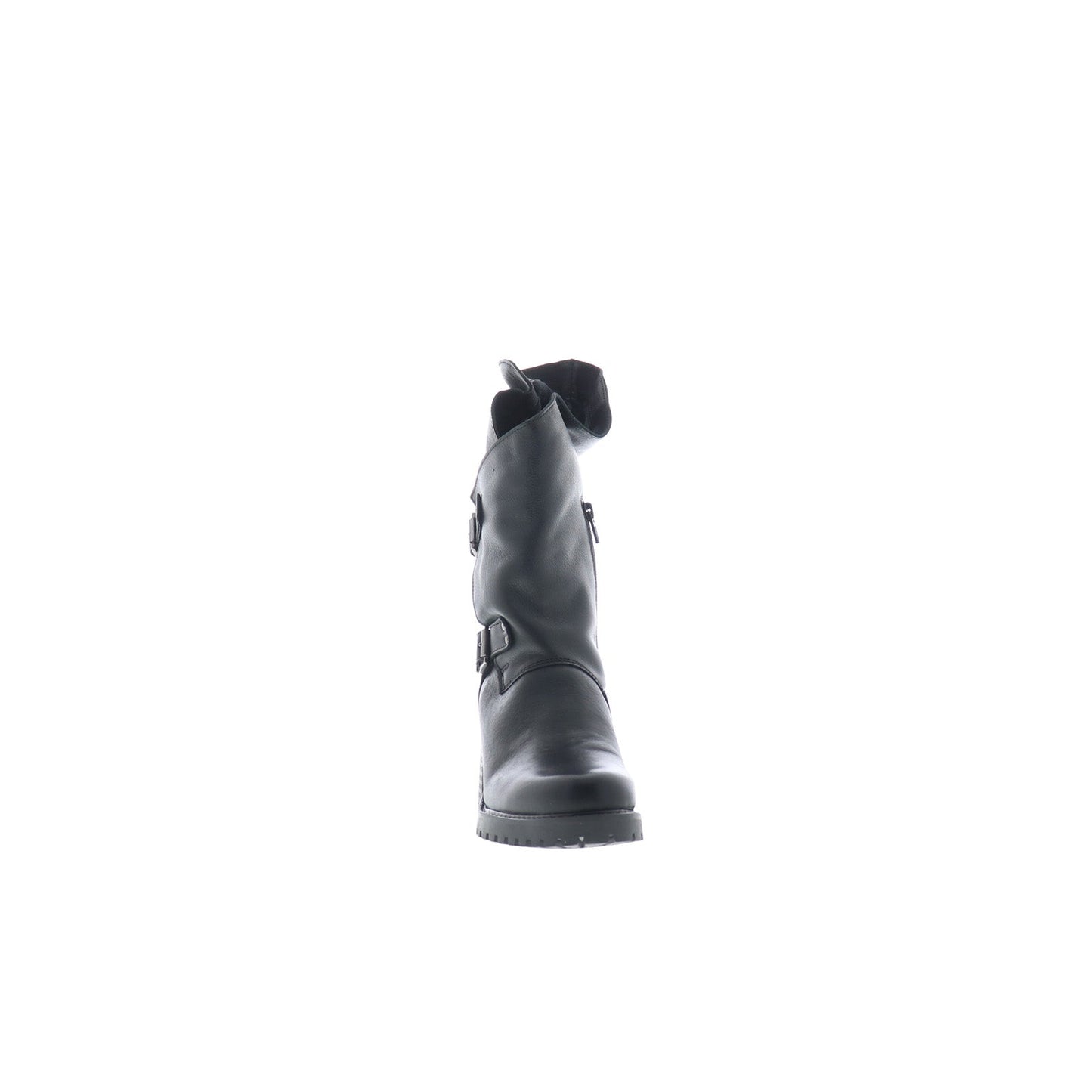 Bos. & Co. Irene Womens Black Leather Zipper Casual Dress Boots