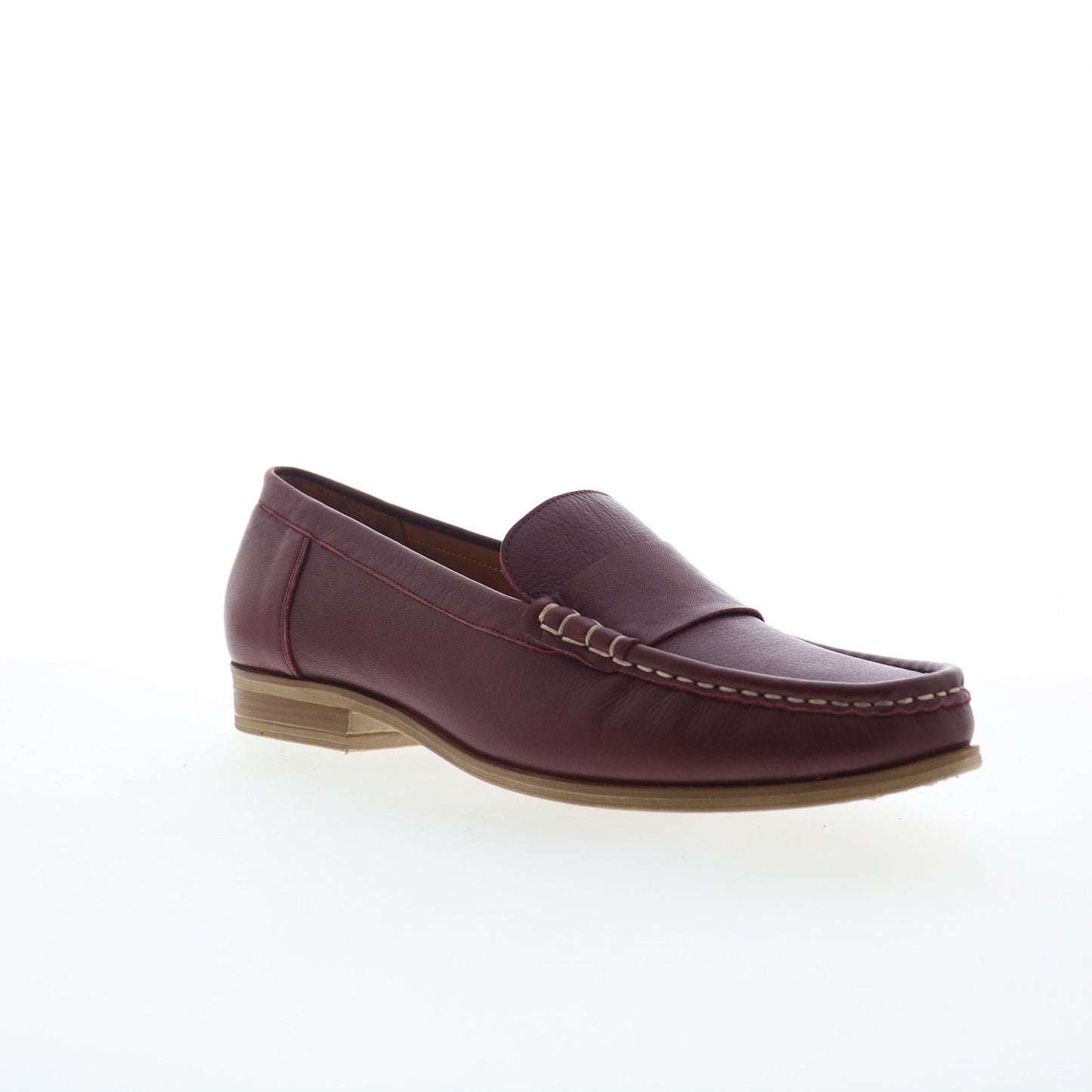 Miz Mooz Issy Womens Burgundy Leather Slip On Loafer Flats Shoes