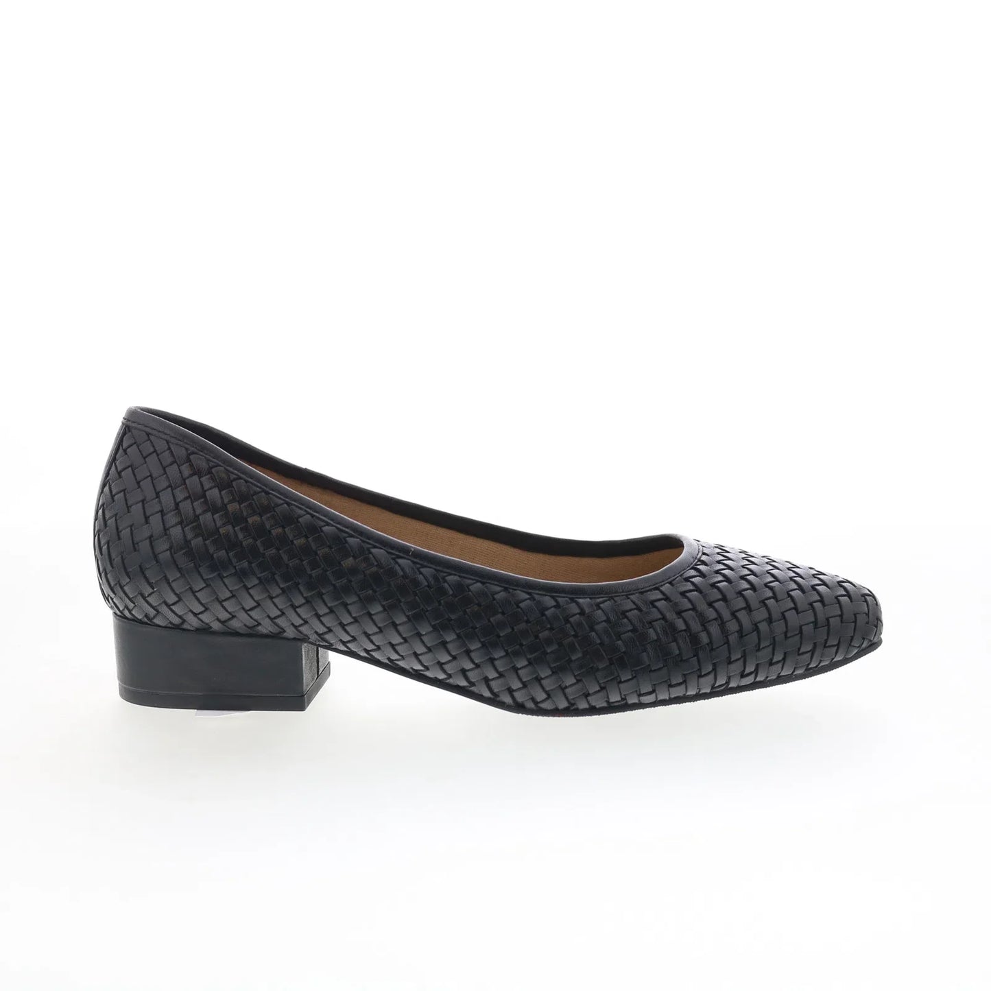 Trotters Jade T2269-001 Womens Black Leather Slip On Pumps Heels Shoes