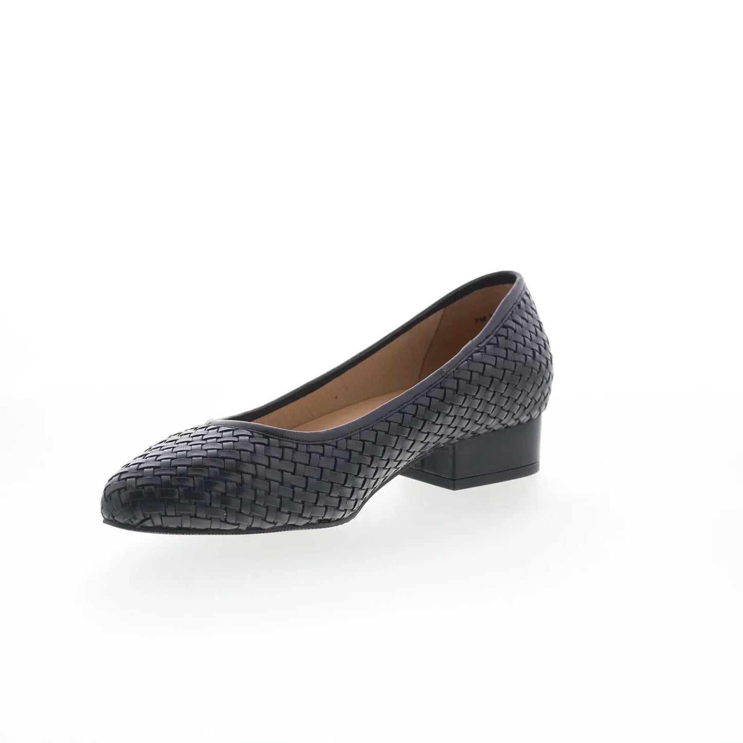 Trotters Jade T2269-001 Womens Black Leather Slip On Pumps Heels Shoes