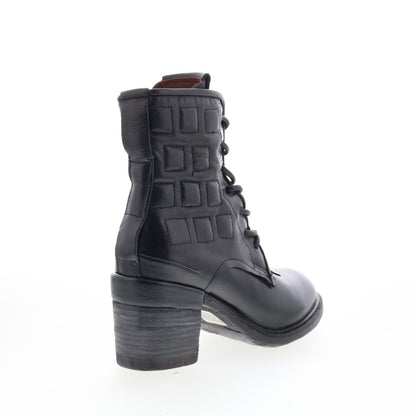 A.S. 98 Jalen Womens Black Leather Lace Up Ankle & Booties Boots