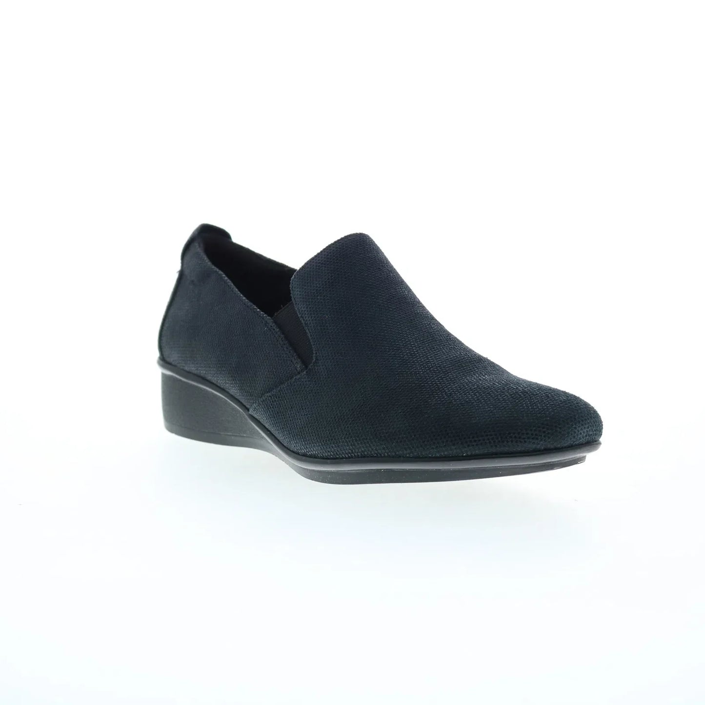 Revere Jamaica Womens Black Leather Slip On Loafer Flats Shoes