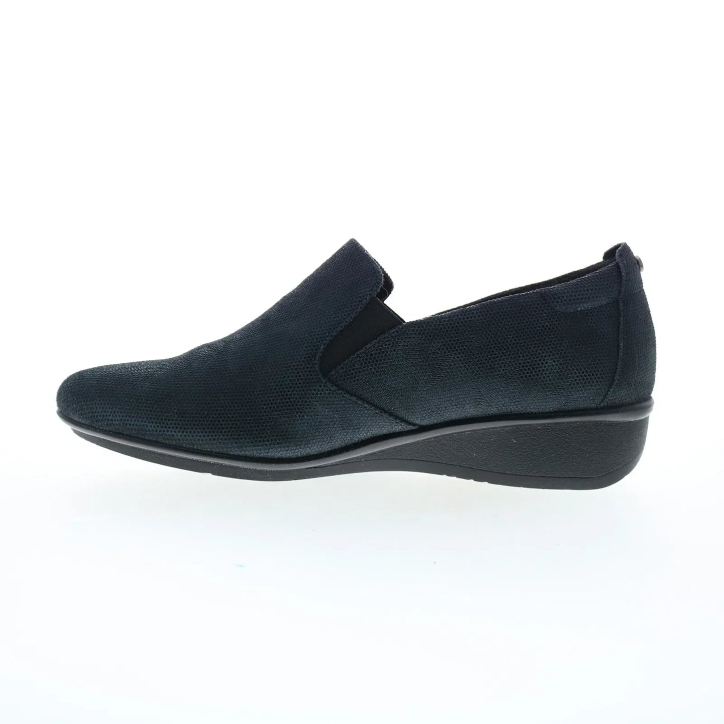 Revere Jamaica Womens Black Leather Slip On Loafer Flats Shoes