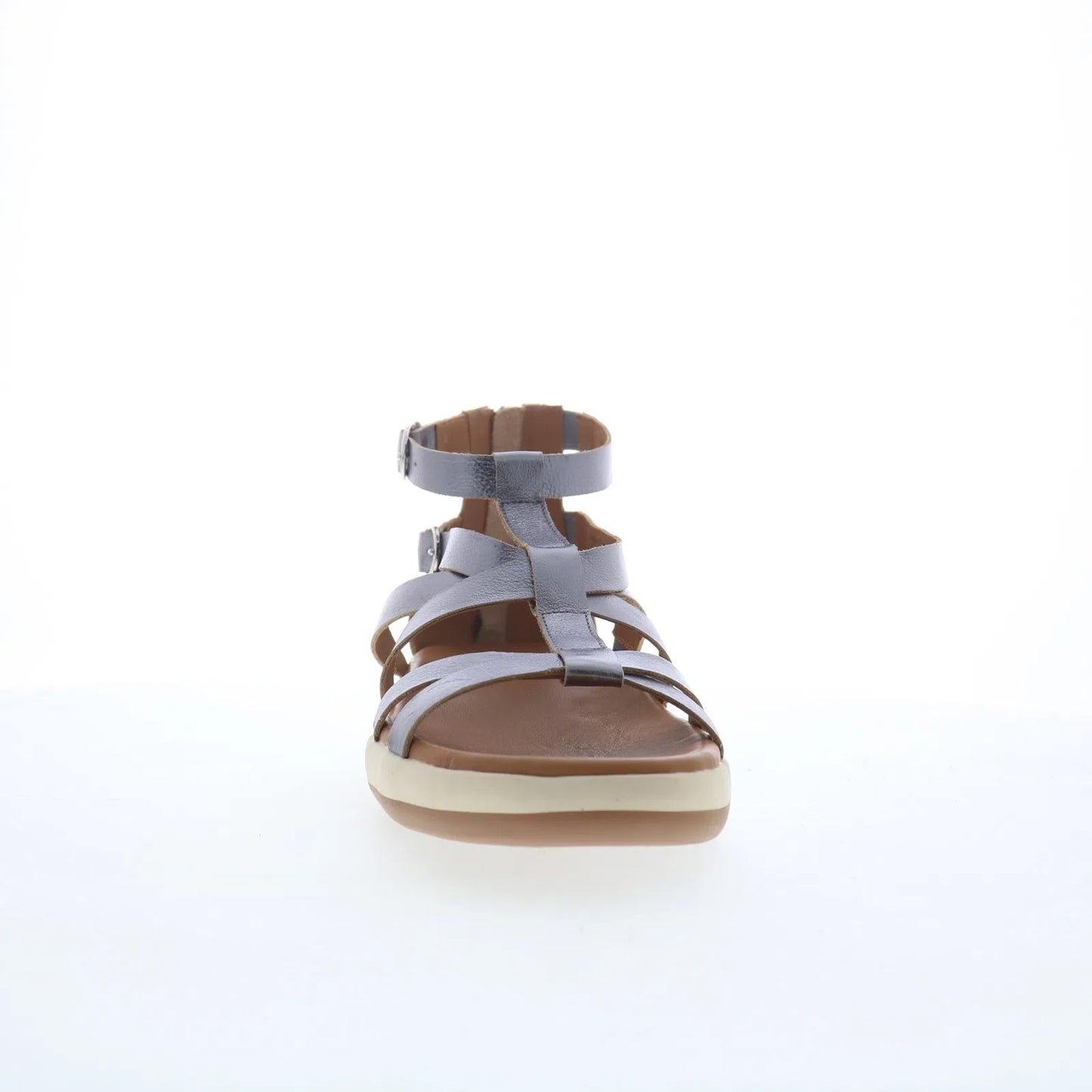 Softwalk Jamaica S2508-033 Womens Silver Leather Gladiator Sandals Shoes