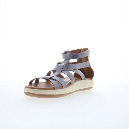 Softwalk Jamaica S2508-033 Womens Silver Leather Gladiator Sandals Shoes