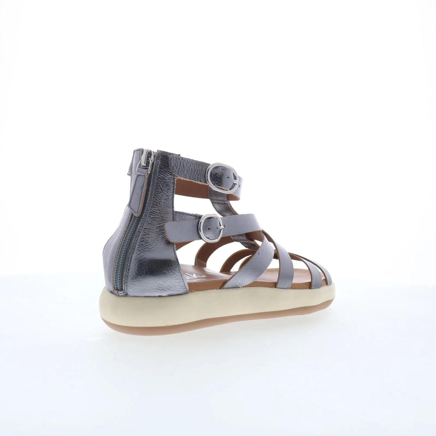 Softwalk Jamaica S2508-033 Womens Silver Leather Gladiator Sandals Shoes