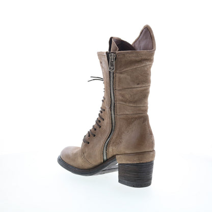A.S. 98 Jasper Womens Gray Leather Zipper Casual Dress Boots