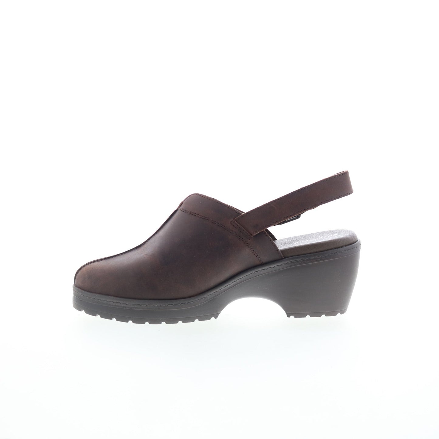 Easy Spirit Jessa SEJESSA Womens Brown Leather Heeled Sandals Shoes