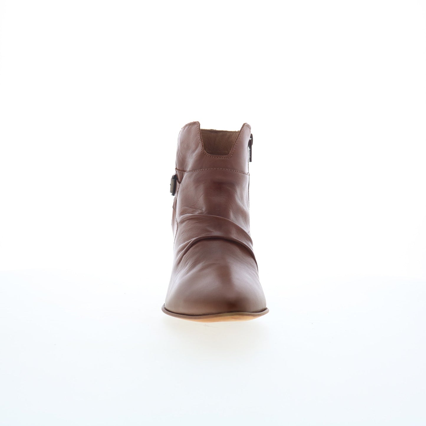 Miz Mooz Joella Womens Brown Leather Zipper Ankle & Booties Boots