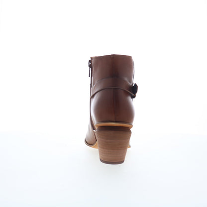 Miz Mooz Joella Womens Brown Leather Zipper Ankle & Booties Boots