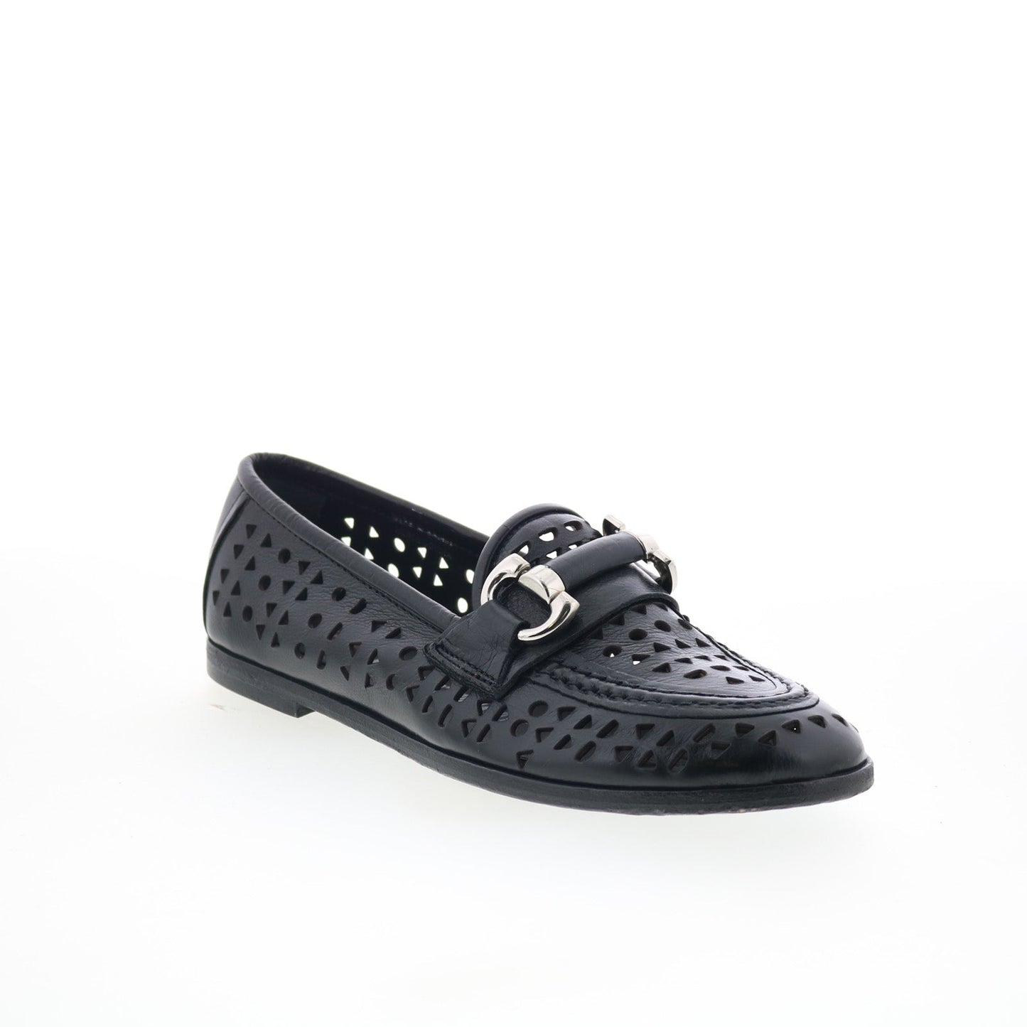 A.S. 98 Jorge Womens Black Leather Slip On Loafer Flats Shoes