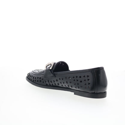 A.S. 98 Jorge Womens Black Leather Slip On Loafer Flats Shoes