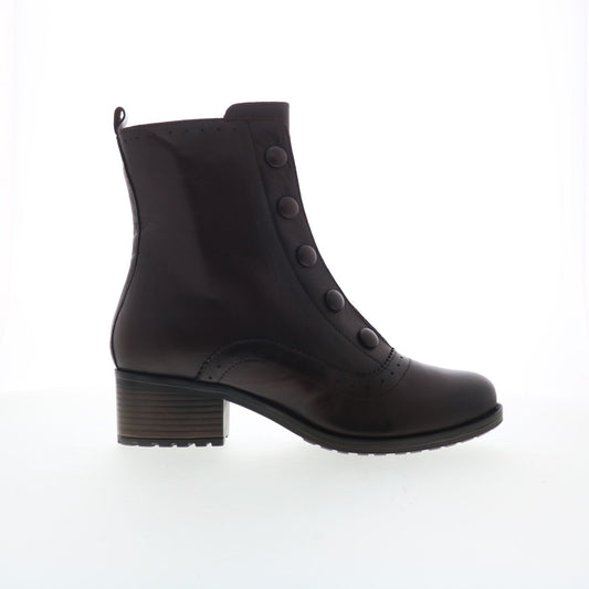 Miz Mooz Jozie Womens Brown Leather Zipper Ankle & Booties Boots