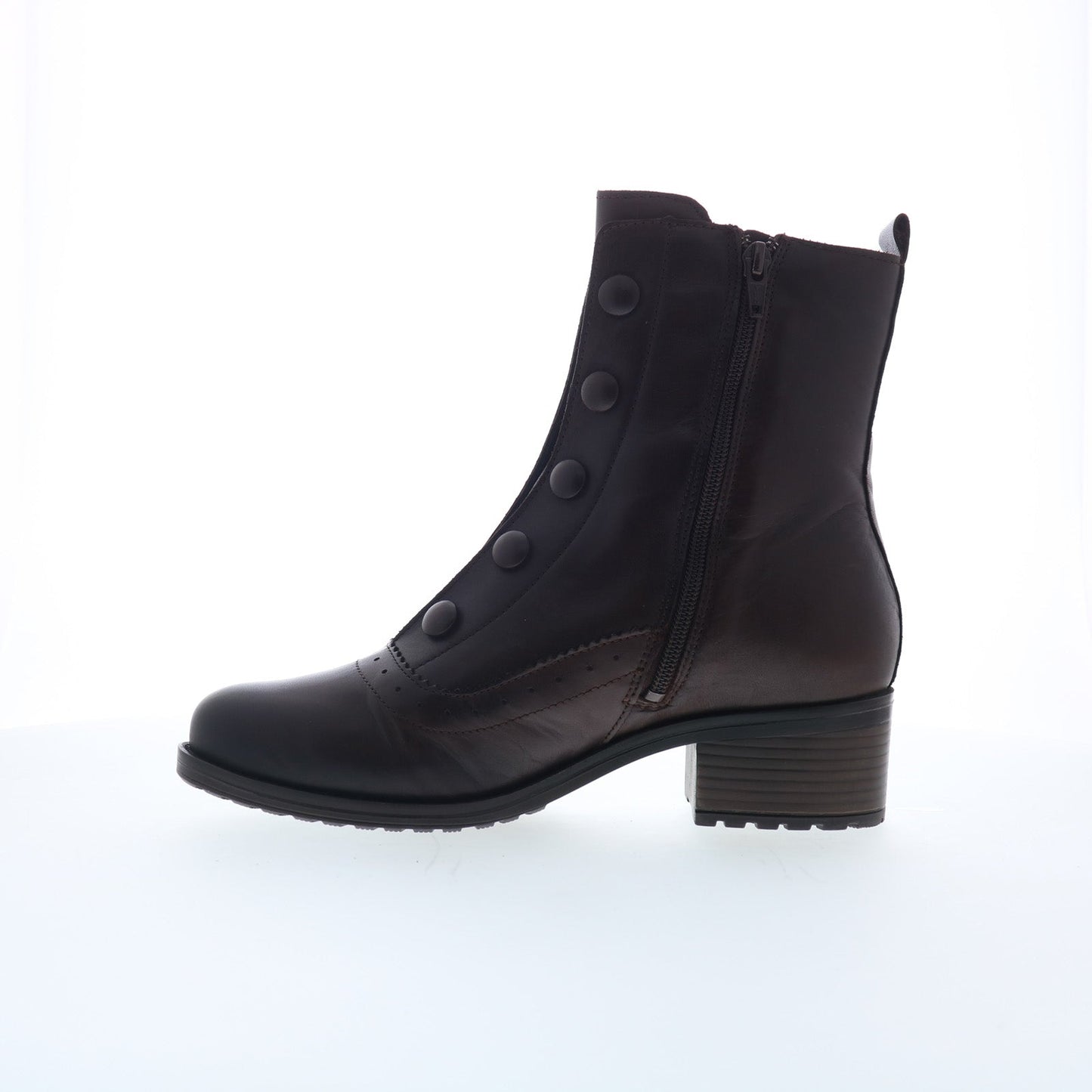 Miz Mooz Jozie Womens Brown Leather Zipper Ankle & Booties Boots