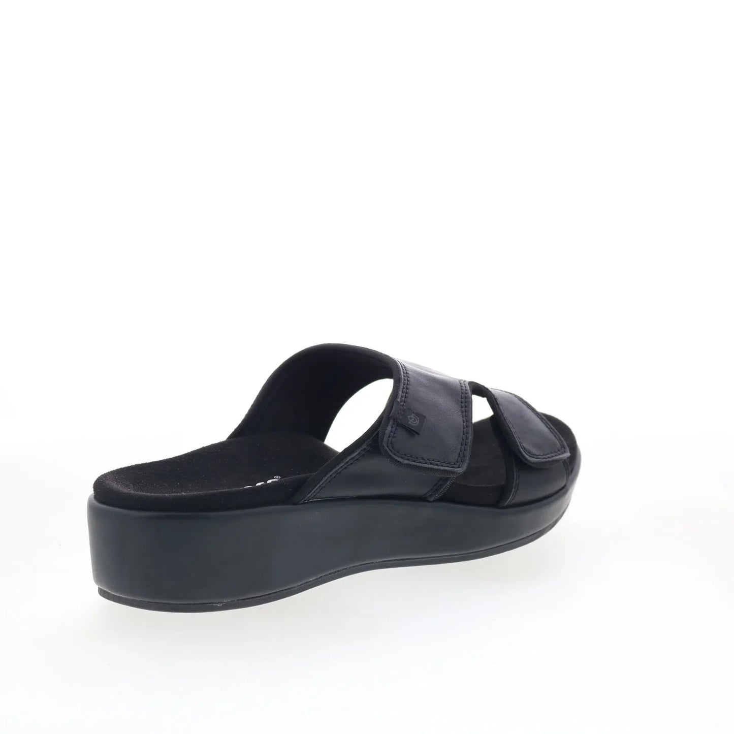 Spenco Karla Wedge SP1082BLK Womens Black Synthetic Slides Sandals Shoes