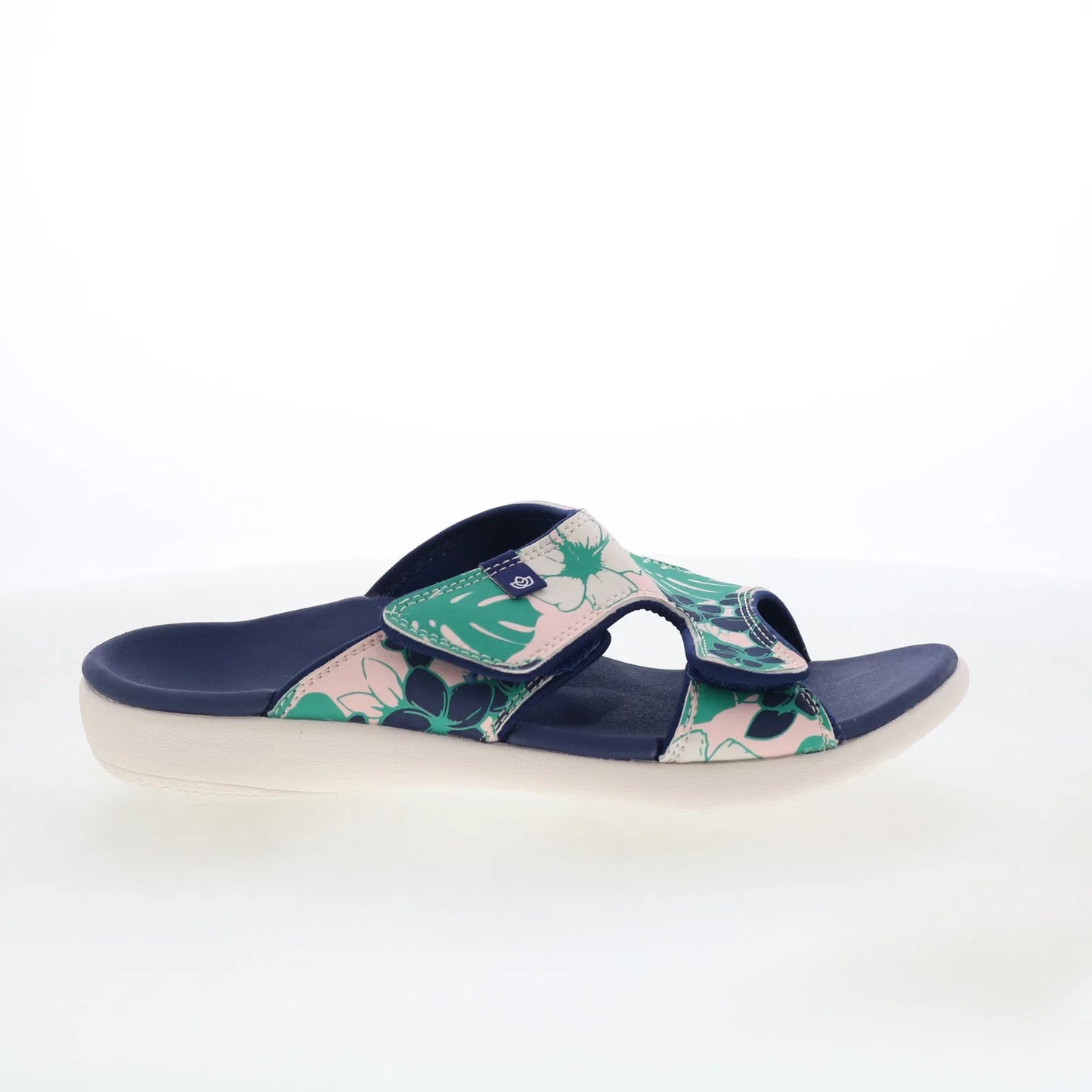 Spenco Kholo 2 Luau SP1027NVY Womens Blue Synthetic Strap Slides Sandals Shoes