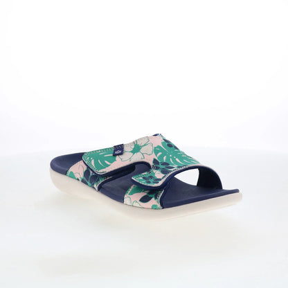 Spenco Kholo 2 Luau SP1027NVY Womens Blue Synthetic Strap Slides Sandals Shoes