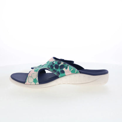 Spenco Kholo 2 Luau SP1027NVY Womens Blue Synthetic Strap Slides Sandals Shoes