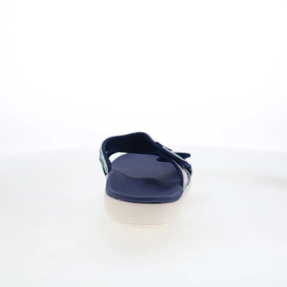 Spenco Kholo 2 Luau SP1027NVY Womens Blue Synthetic Strap Slides Sandals Shoes
