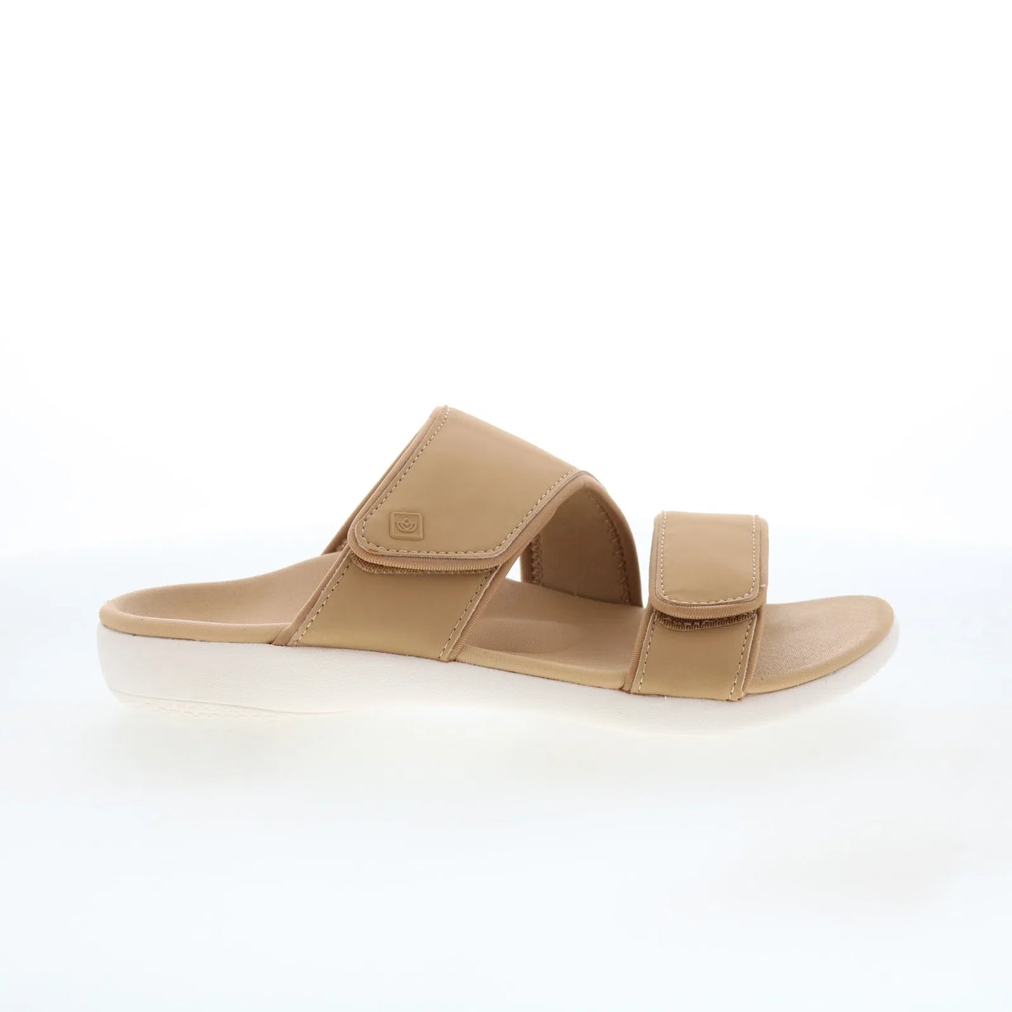 Spenco Kholo Nuevo SP1064CMP Womens Brown Wide Slides Sandals Shoes