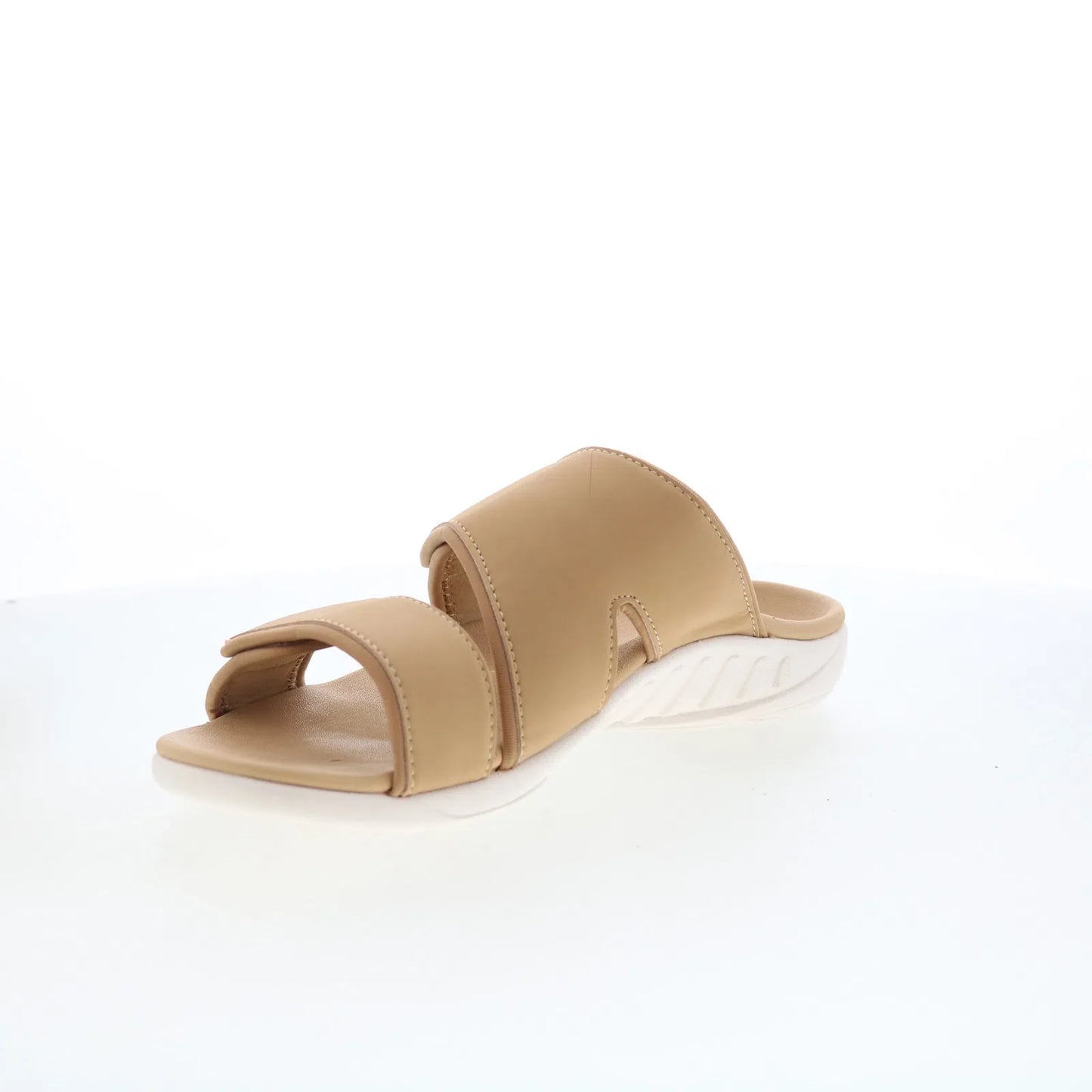 Spenco Kholo Nuevo SP1064CMP Womens Brown Wide Slides Sandals Shoes