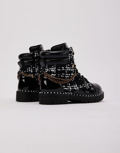 Kurt Geiger Chain Combat Boot Grade-School