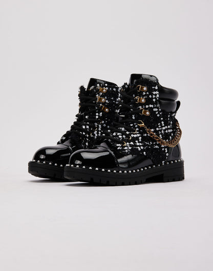 Kurt Geiger Chain Combat Boot Pre-School