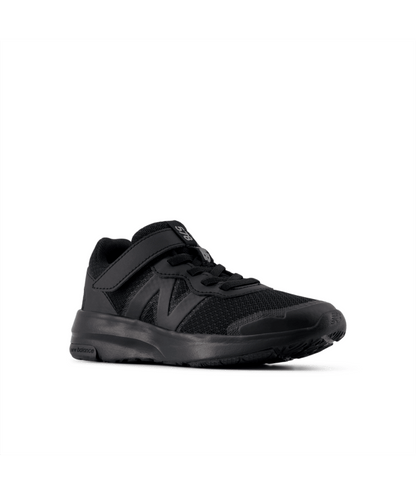 New Balance Kid's 578v1 Bungee Lace with Top Strap Shoe Black