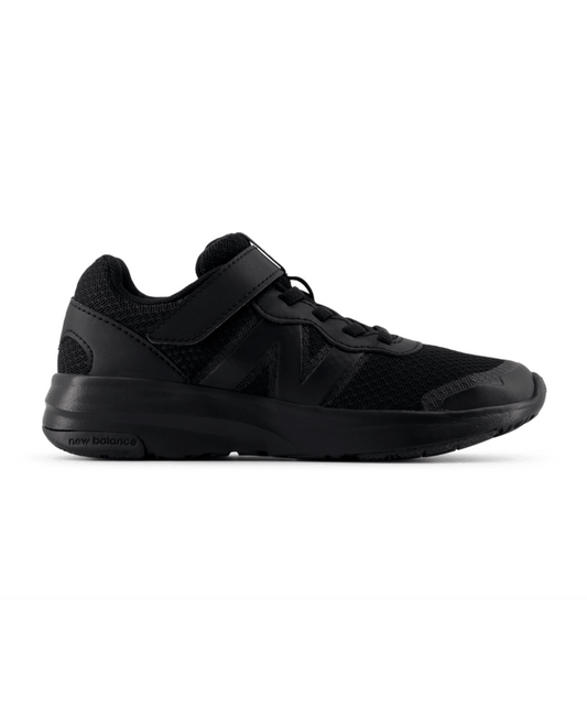 New Balance Kid's 578v1 Bungee Lace with Top Strap Shoe Black