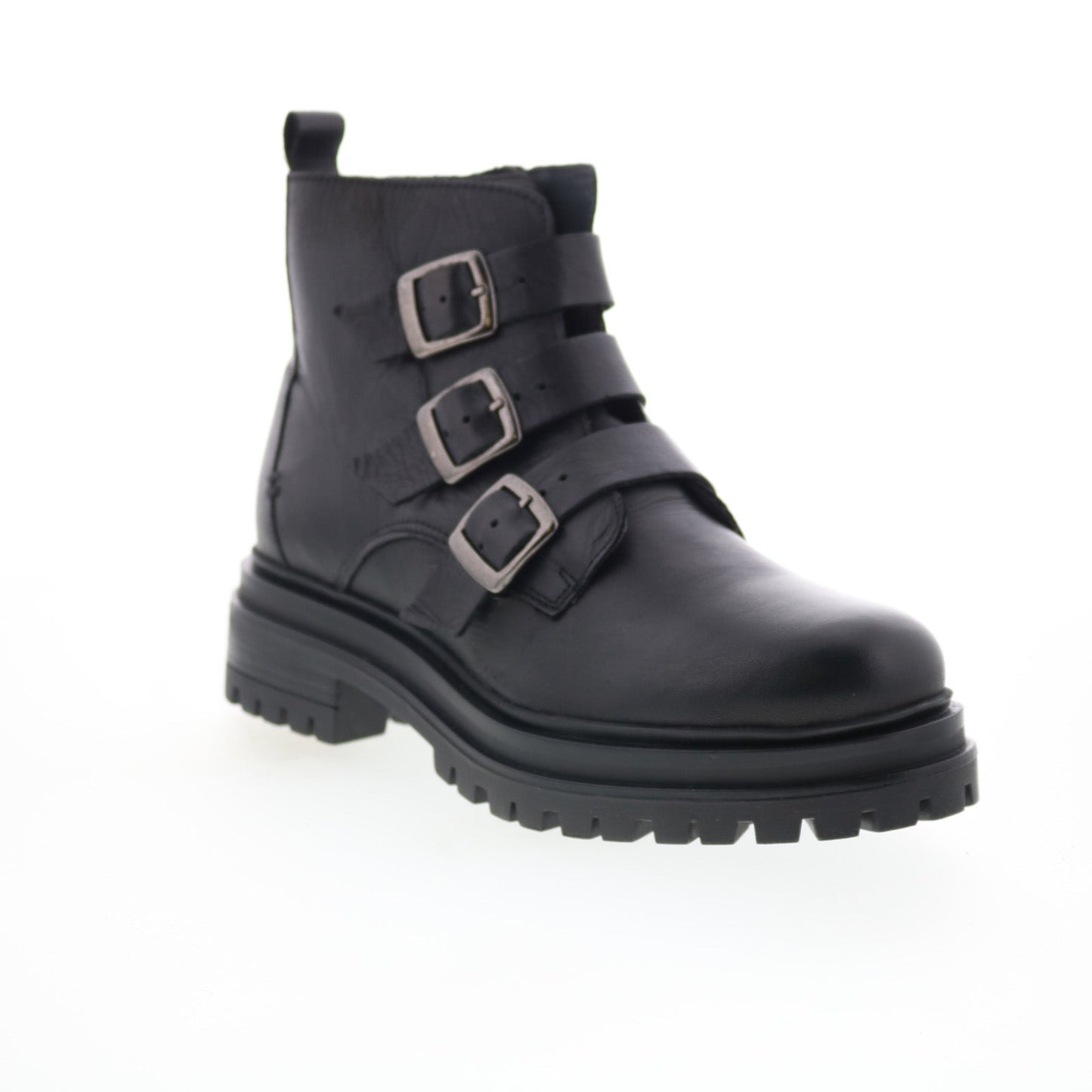 Miz Mooz Lorra Womens Black Leather Zipper Casual Dress Boots