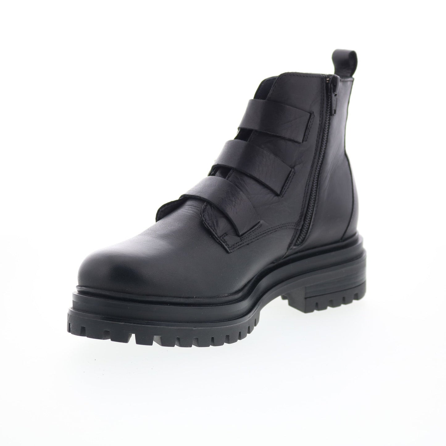Miz Mooz Lorra Womens Black Leather Zipper Casual Dress Boots