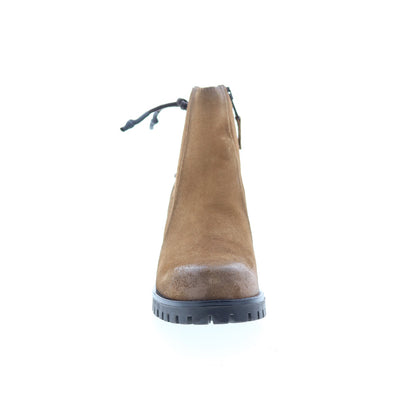 Miz Mooz Maiden Womens Brown Suede Zipper Ankle & Booties Boots