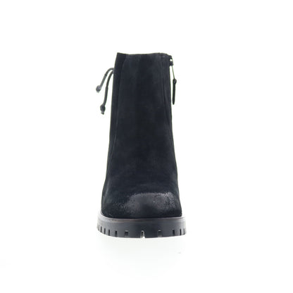 Miz Mooz Maiden Womens Black Suede Zipper Ankle & Booties Boots