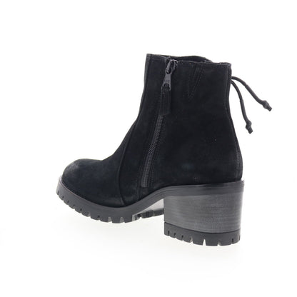 Miz Mooz Maiden Womens Black Suede Zipper Ankle & Booties Boots